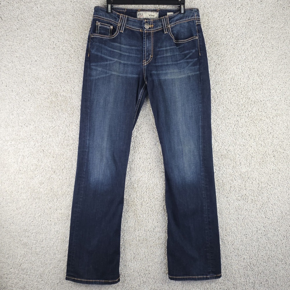 BKE Wendi Regular Bootcut Women's Denim Blue Jeans 29 (31)x31.5 (30) Buckle